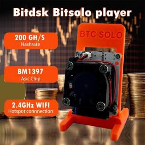 Bitdsk N8 솔로 마이너 200Gh/ BM1397 Asic 칩으로 BTC 채굴 암호화폐 장치 영국 플러그-ABFT