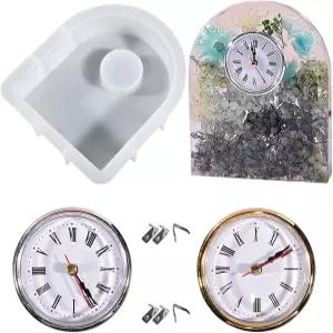 DIY 공예 홈 데코를 위한 2 시계 이동 액세서리가 있는 존 아치 주조 금형