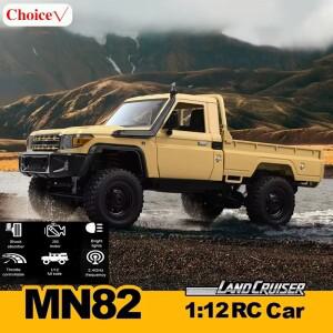 MN82 4륜구동 오프로드 RC카 LED 라이트 포함 1:12 실물크기 시뮬레이션 전문가용 2.4G 무선 조종 픽업트럭