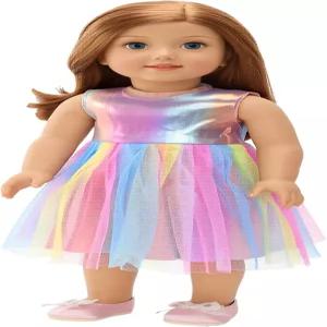 18인치 인형 인어 캐주얼 투투 드레스 의상 수영복 속옷 J 레인보우 2개