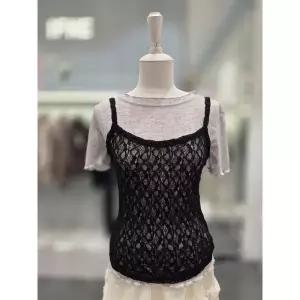 [이프네](김해점)(IQ3WTS47)플로럴망사나시세트티셔츠