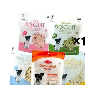 애완동물용품 바우와우 비스켓 애견 쿠키간식 영양 220g X10개