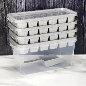 자이티 얼음 트레이 각얼음틀 큐브 대용량 보관통 18구 4개 GST