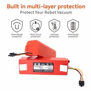 Roborock S5 시리즈 진공 청소기용 14.4V 12800mAh 교체용 배터리 MAX 호환 더 긴 사용 시간