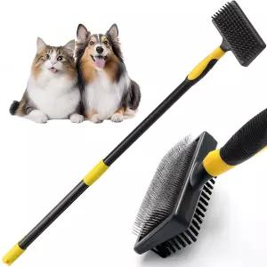 반려동물 제모 도구용 카펫 갈퀴 장갑이 달린 개와 고양이용 3881인치 양면 청소 슬라이커 브러시 러그