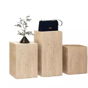 대리석 진열대 전시 디스플레이 정사각 선반 소품 받침