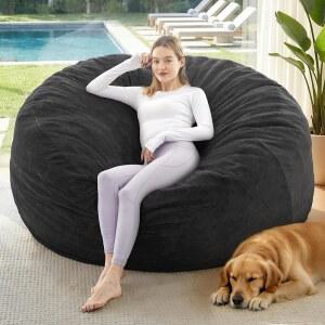 OMG 메모리 색상 의자 세탁기 빈백이 필링 빈백 가능한 탈착 8가지 세탁 자이언트 있는