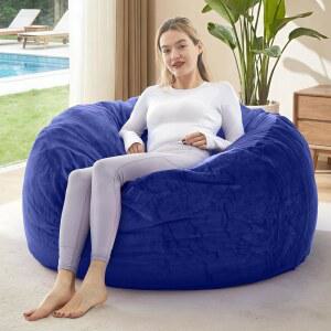 OMG 자이언트 세탁 플란넬 세탁기 8가지 가능한 탈착식 색상 빈백 필링 의자 메모리