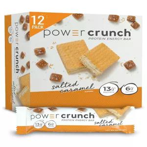 파워 크런치 단백질 웨이퍼 바 맛있는 맛의 고단백 스낵 소금에 절인 캐러멜 1.4(12개)
