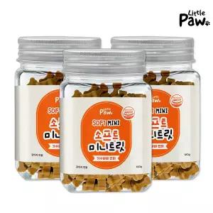 리틀포우 소프트 미니트릿 영양 간식 오메가3 면역력 가수분해 연어 180g 3개