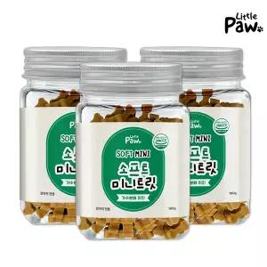 리틀포우 소프트 미니트릿 영양 간식 오메가3 면역력 가수분해 치킨 180g 3개