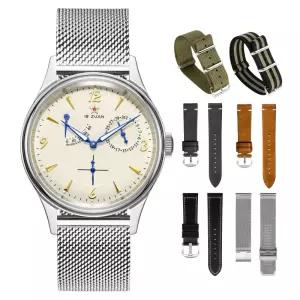 스틸 벨트 버전 1963 ST1780 무브먼트 40mm 파일럿 남성용 자동 기계식 손목 시계 방수 레트로