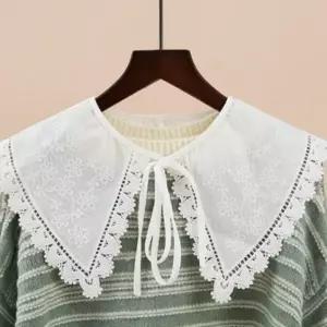 플라워 넥카라 패턴 레이스 넥케이프 목만있는 이너