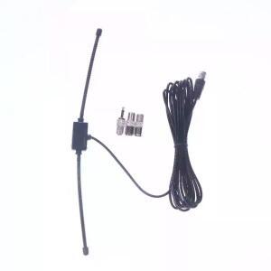 자동차 차량용용 호환 FM TV 라디오 방송국용 호환 F-헤드 양뿔 안테나 1세트 75옴 F 여 헤드 TV3.5 모노