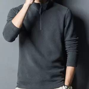 남성 반집업 후리스 긴팔 티셔츠 데일리룩