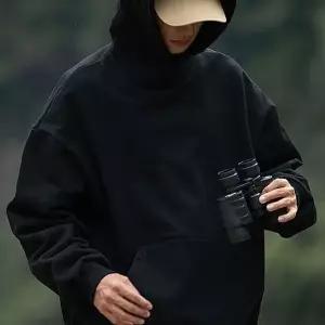 남녀공용 루즈핏 기모 후드티 무지 데일리 티셔츠