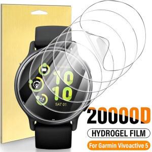 가민 비보액티브 5 스마트워치용 부드러운 TPU 하이드로겔 필름, 스포츠 워치 HD 스크래치 방지 화면 보호기