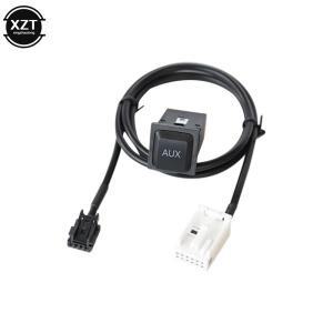 자동차 차량용 호환 12핀 AUX 오디오 케이블 소켓 키트 스위치 + 폭스 바겐 VW RCD300 RCD510 RNS315 호환