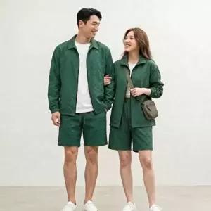 [옷자락]여성 쿨 서머 시어서커 바람막이 반바지 세트