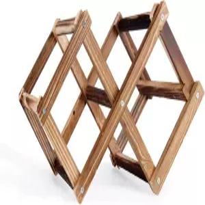 무료 스탠딩 나무 와인 랙 물과 위한 컴팩트 테이블탑 병 디스플레이 홀더 작업대 팬트리 냉장고에 이상적