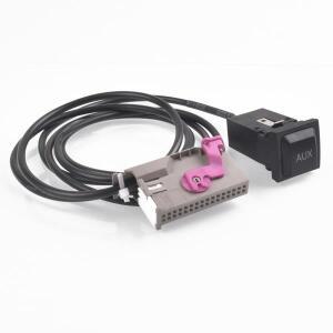 자동차 차량용 호환 Aux-in RNS-E 네비게이션 AUX 버튼 오디오 어댑터 소켓 키트 Audi A3 A4 A6 A8 R8 TT