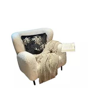 미니멀 양털 라운지 거실 북유럽 홈 카페 디자인 인테리어 흔들의자 안락 의자 흔들 체어