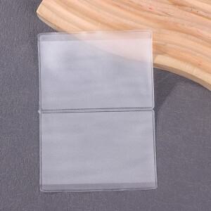 50Pcs PVC 투명 카드 홀더 버스 직장인 케이스 은행 신용 호환 ID 커버 카바 신분증 컨테이너