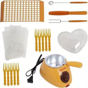 싱글 포트 초콜릿 멜팅 전기 냄비 세트 버터 치즈 퍼 옐로우 가족 모임 도구 미니 머신