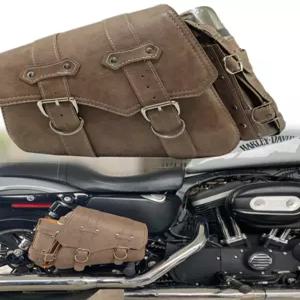 오토바이 사이드백 방수 빈티지 가방 스쿠터 클래식 가죽