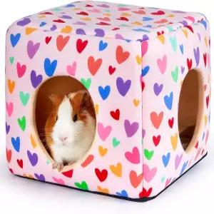 비엔비 기니피그 은신처 세탁 가능한 하우스 작은 애완동물 토끼/토끼/햄스터/친칠라 액세서리 컬러풀