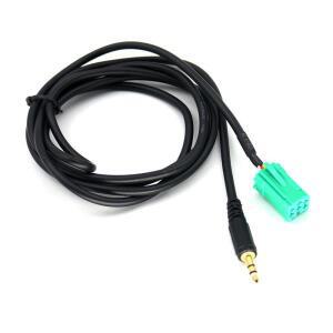 Biurlink 150CM 자동차 차량용 호환 미니 ISO 6핀 Aux 케이블 제거 키 포함 르노 업데이트 리스트 라디오용
