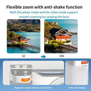 PH-80 마그네틱 자석 카메라 그립 리모컨 셔터 필 라이트 핸들 포함 휴대폰 범용