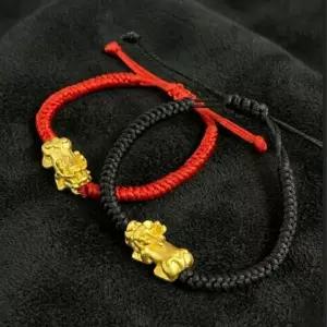 고급형 재물운 빅비휴 남녀 공용 매듭 팔찌 2색상