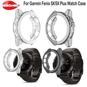 Garmin Fenix 5X 용 새로운 실리콘 손목 밴드 5 X/5X Plus 스마트 스포츠 시계 절묘한 소프트 케이스 보호대 커버