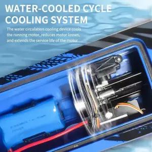 생활 수집품 40KM/H 이중층 밀폐 방수 브러시리스 고속 터보젯 스피드보트 전동 원격 조종 보트 물놀이 장