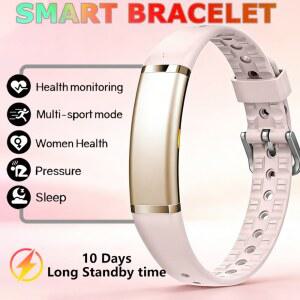 LIGE 새로운 여성용 스마트 팔찌 스포츠 피트니스 트래커 심박수 건강 모니터링 방수 워치 (안드로이드, iOS용)