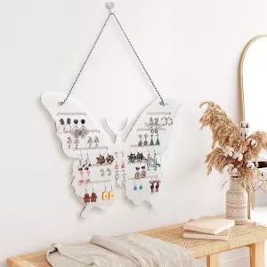 아크릴 주얼리 정리함 귀걸이 스터드 및 후크를 위한 벽걸이형 또는 데스크톱 스탠드 40개의 구멍 슬롯