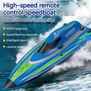 생활 수집품 TX766 브러시리스 RC 스피드보트 2.4G 무선 조종 보트 고출력 40km/H 고속 남자아이 물놀이 전