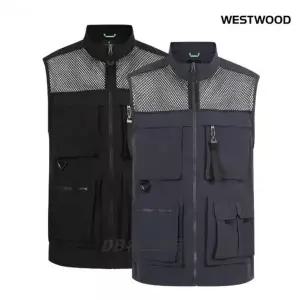[웨스트우드]남성 여름 테크 낚시 베스트 WP2MTVT611_GN