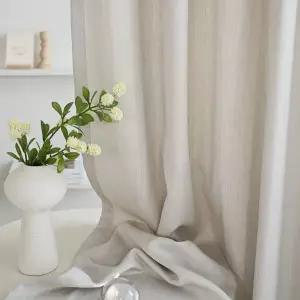 [메종텍스타일]스케치 샌드 항균 인테리어 커튼 아일렛형 3color