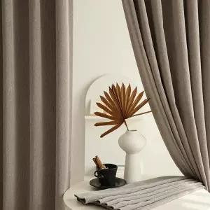 [메종텍스타일]어반 그레인 항균 인테리어 암막 커튼 아일렛형 2color