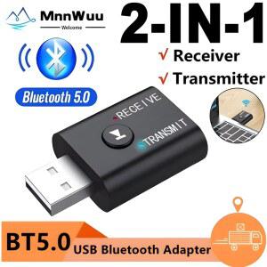 호환 2 IN1 USB 블루투스 어댑터 5 0 무선 블루투스 송신기 수신기 PC TV 노트북 스피커 이어폰 블루투스 동글