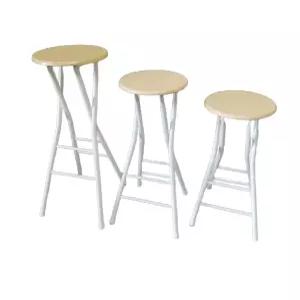 접이식 바의자 원형 높은의자 스툴 흰색 식탁 체어 보조