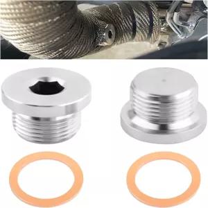 2PCS M18x1.5 황동 오링 스테인리스 스틸 센서 번지 씰링 배기 시스템 자동차 트럭 오토바이 파이프 및