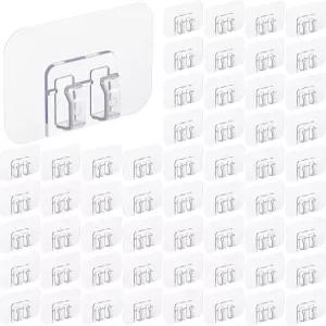 Afphabakila 180Pcs 야외 스트링 라이트 후크 헤비 듀티 방수 접착 케이블 클립 크리스마스 파티오 데코