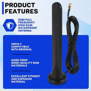 HIHI GSM GPRS 3G 4G 5G 안테나 라우터 용 호환 야외  15DBi 600-6000MHz SMA 남성 방수 자기 빨판