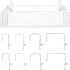 기숙사 이층 침대 집과 사무실을 위한 후크 와이어 메시 옆 정리함이 있는 럭샤이니 걸이식 수납 바구니