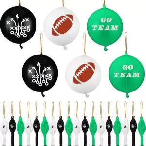 Hollowfly 24개 축구 펀치 풍선 18인치 벌크 펀칭 고무 밴드 헤비 듀티 라텍스 라운드 바운시 스포츠