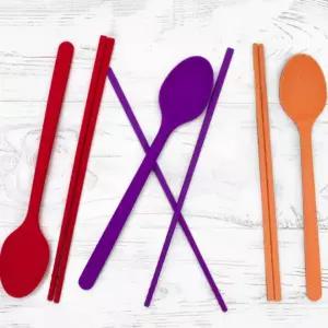 성인용 일반 실리콘 수저 세트 가정용 젓가락 숟가락 2370577 J