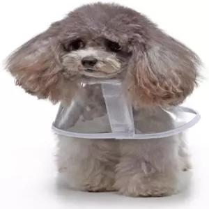 밀리스텐 애완견 레인코트 후드 반사 방수 점프수트 화이트 2XL 대형견 야외 산책용